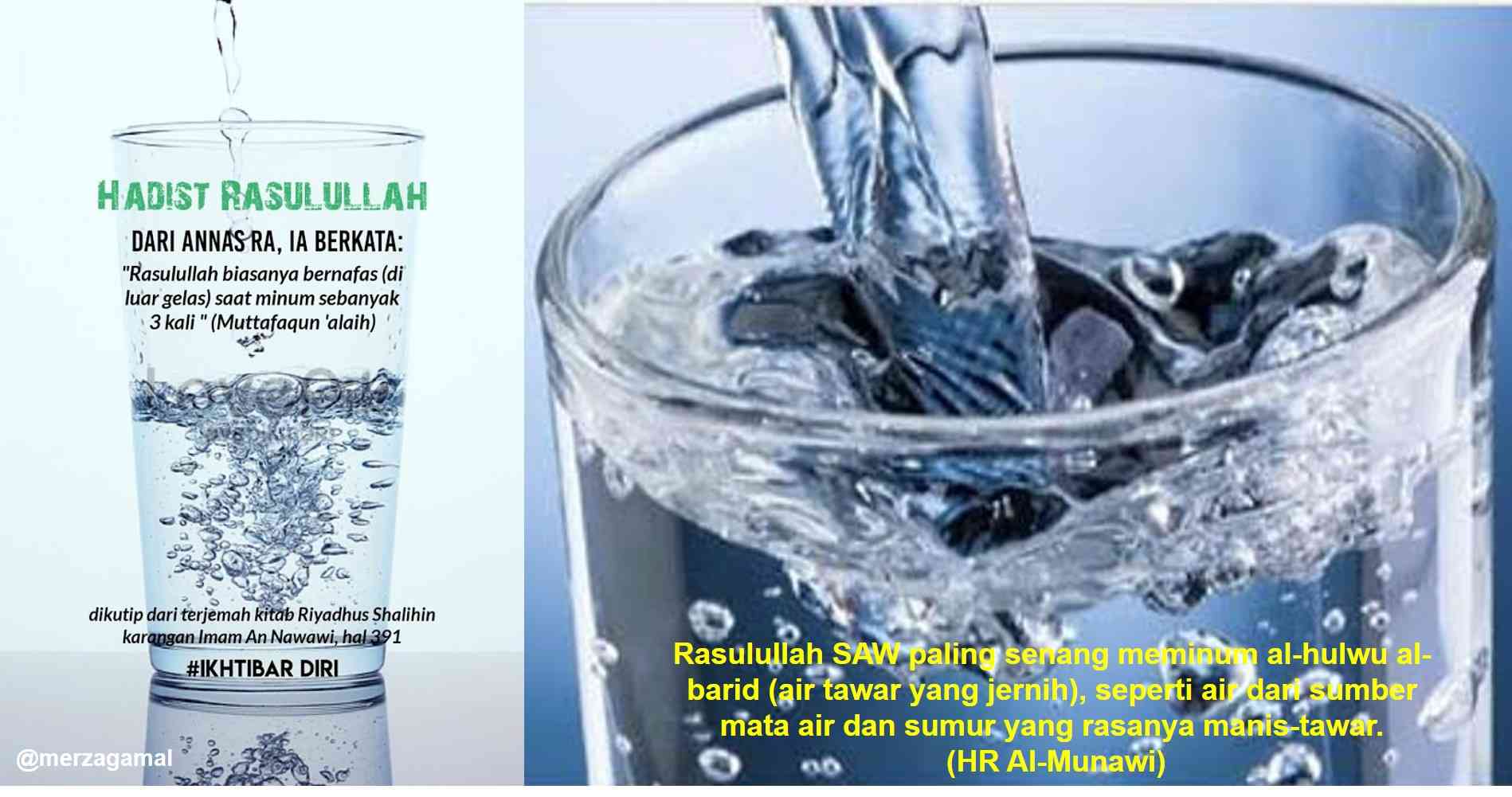 Image: Minum air putih ala Rasulullah SAW (by Merza Gamal)