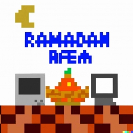Ramadhan on pixel art (own illustrated)