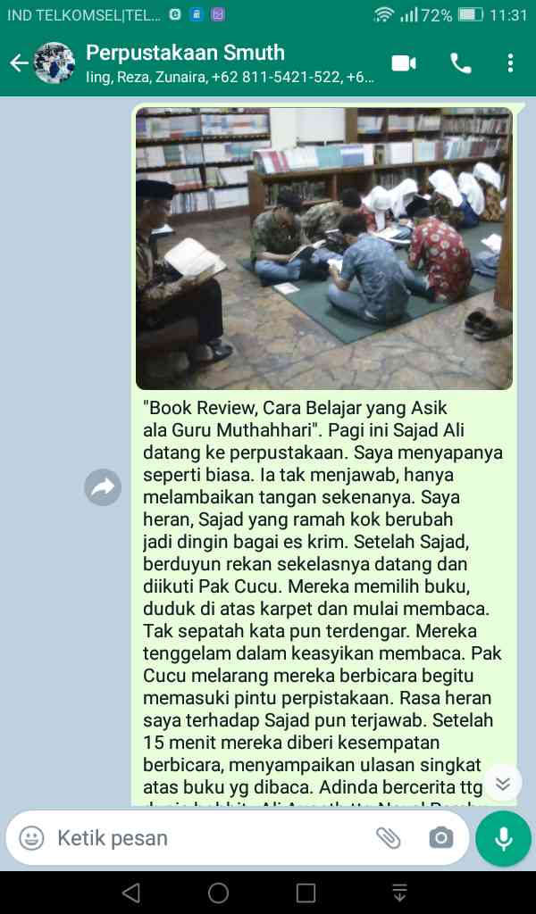 mendokumentasikan kegiatan murid lewat fasiltas photo WA (dokpri)