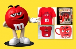 Contoh Implementasi Maskot M&M ke berbagai produk turunan (Sumber: M&M)