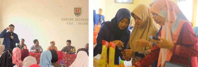 Mahasiswa menyampaikan materi teknik videografi produk UMKM Mahasiwa mendampingi praktek membuat video bagi produk UMKM (Dokpri)