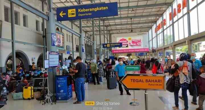 dok.pri Suasana Mudik di Stasiun Pasar Senen