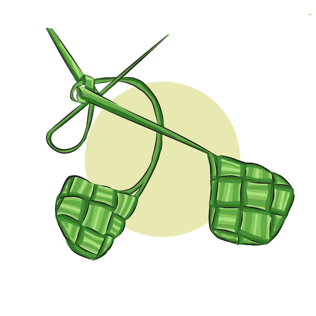 Animasi ketupat. Sumber gambar: Pixabay