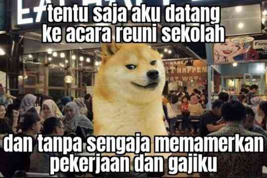 Meme lucu terkait event reuni. Sumber gambar: google.com