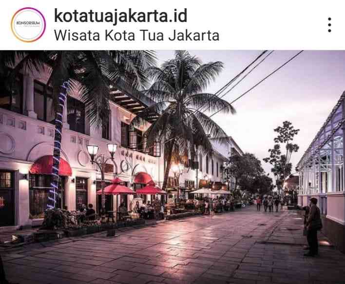 Kota Tua di Senja Hari (Sumber: Ig @kotatuajakarta.id)