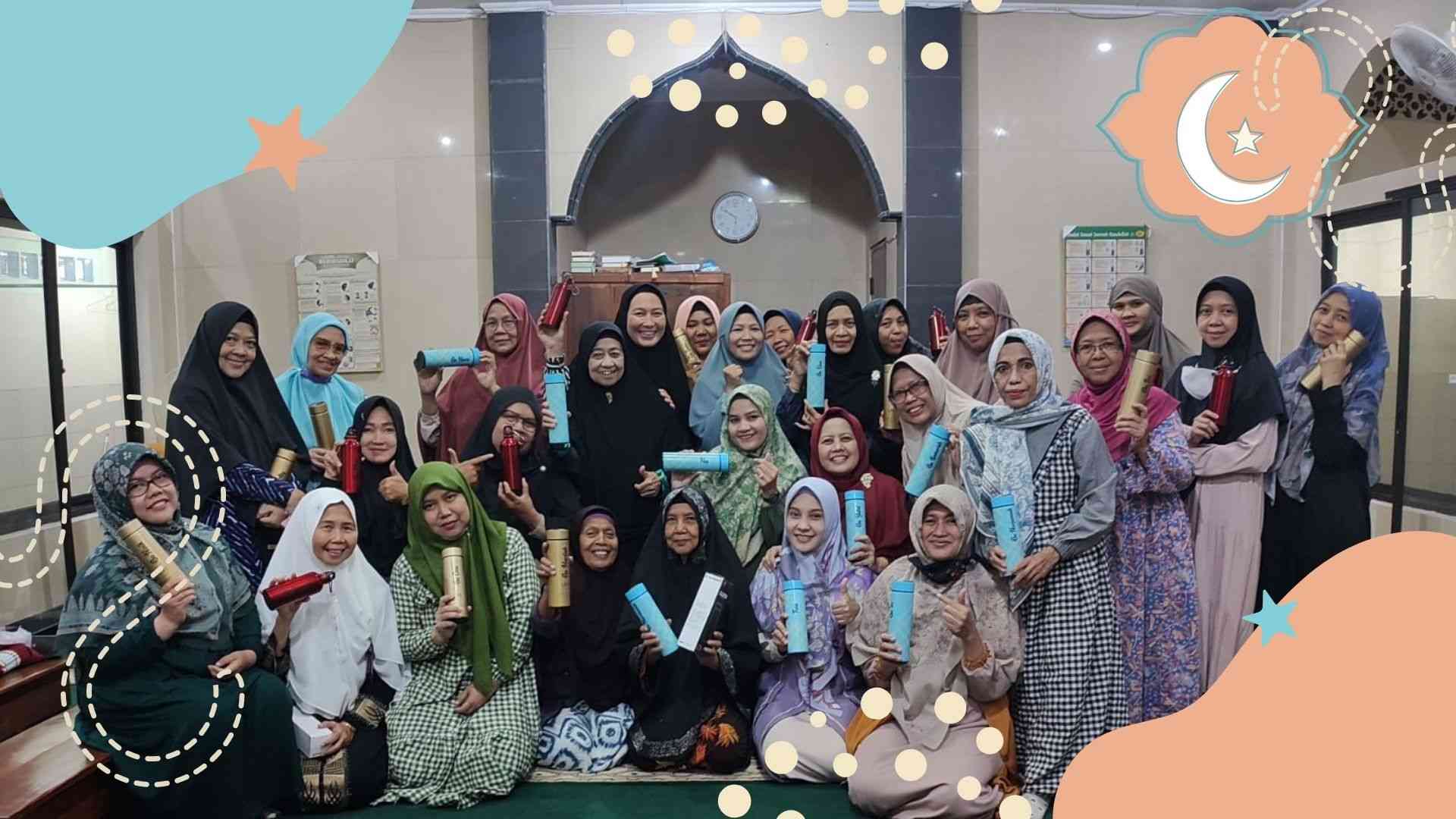 Dokpri: Bukber sekaligus pengumuman paling rajin hadir tahsin, dapat hadiah termos dari ustazah