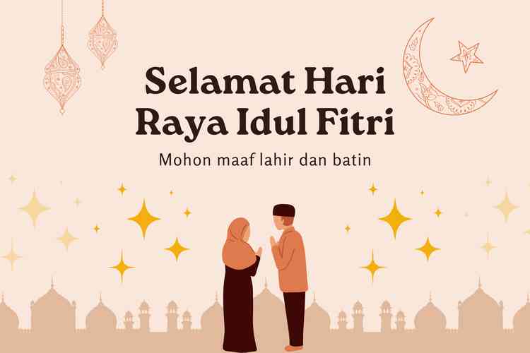 Selamat Hari Raya Idul Fitri 1444 H.Mohon Maaf Lahir Batin (dok foto: Kompas via Canva.com)