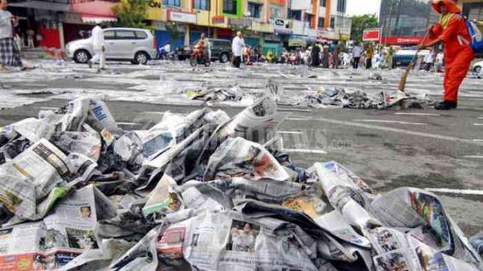 Sampah di hari raya idul fitri 1444 H, sumber foto; Wartakota, Tribun.com