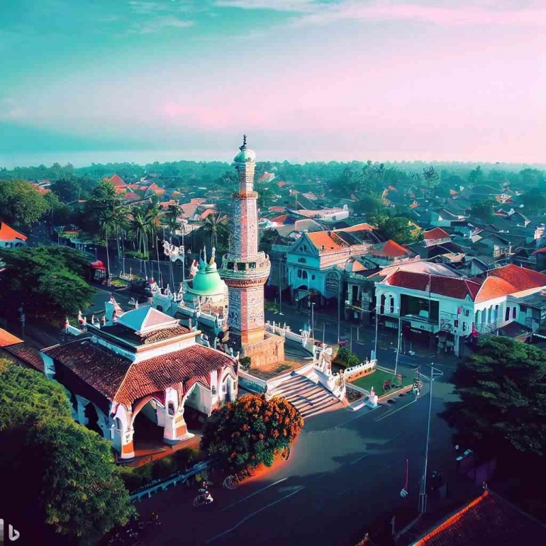 Kota Cirebon Jawa Barat Pemandangan Kota