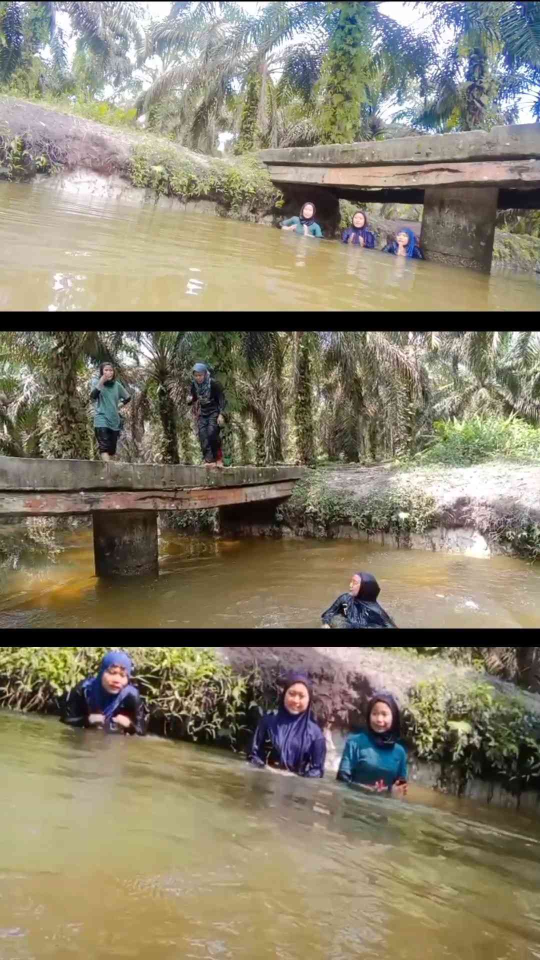 Momen berenang di TSM bersama adik dan sepupu. Dokumen pribadi.