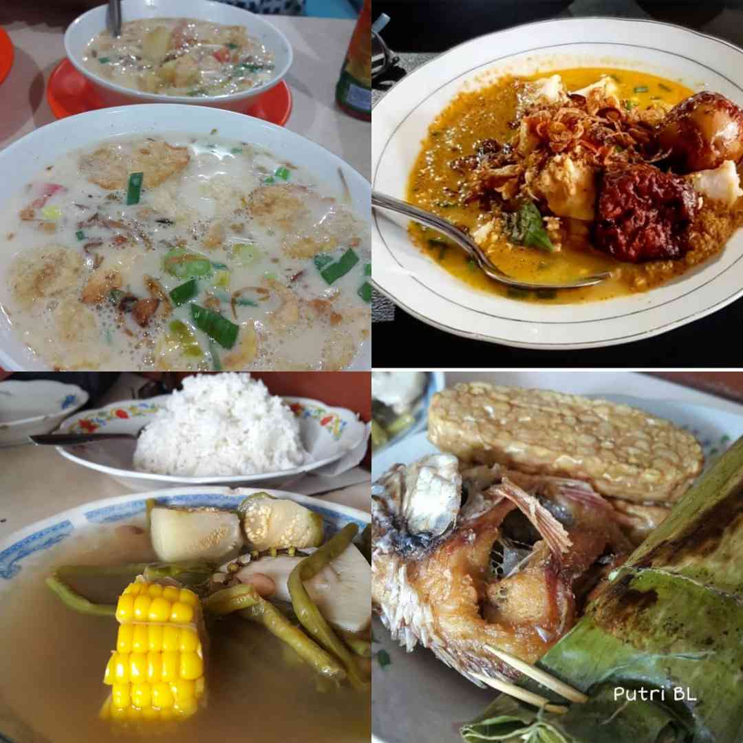 Soto Betawi, Laksa Betawi, Sayur Asem, Ikan, tempe goreng & Pepes (dok. Pribadi)