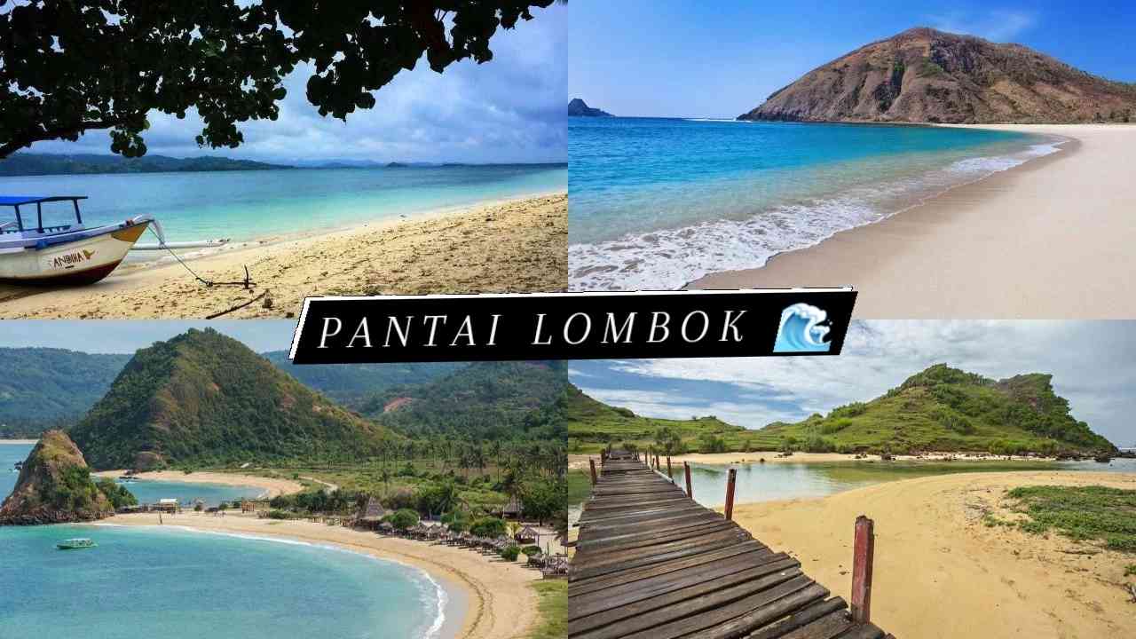 Tata Letak Instagram Gambar Beberapa Pantai di Lombok (Sumber gambar: Shutterstock)