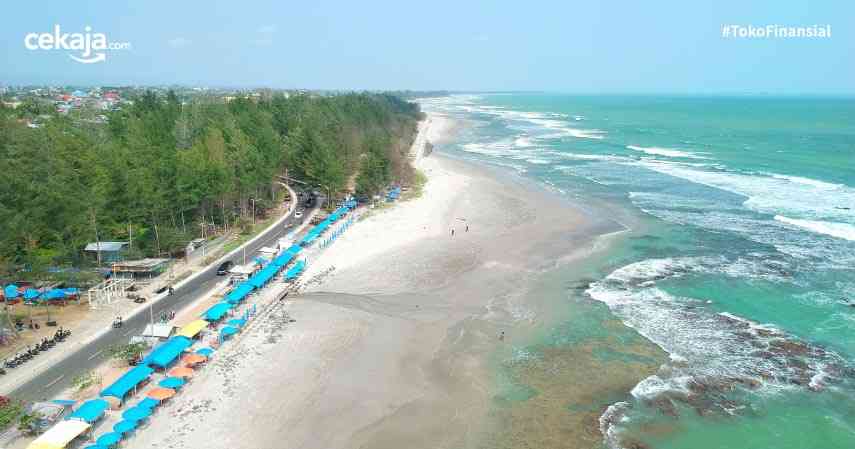 Pantai Panjang tampak dari udara/ foto: CekAja.com