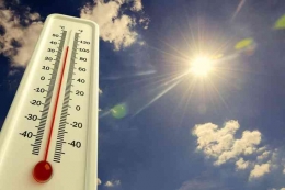 Ilustrasi cuaca panas, suhu panas. (SHUTTERSTOCK/VladisChern) diambil melalui kompas.com