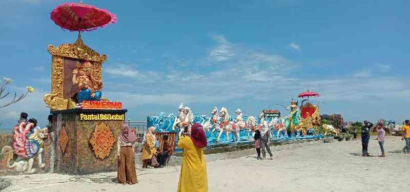 Pantai Bali Lestari di Sergei, Sumatera Utara (Foto Jabarnews.com/Ahmad)