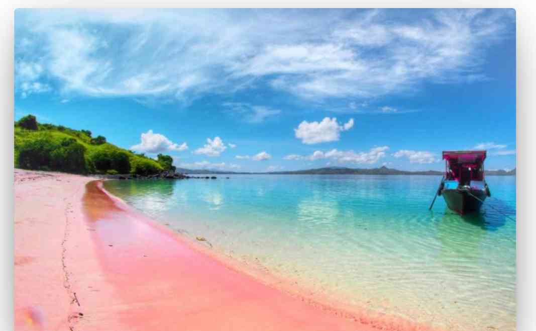 Ilustrasi Pantai Pink Lombok sumber www.disbupar.provntb.go.id