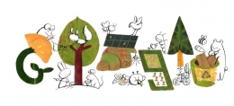 Google Doodle memperingati Hari Bumi Sedunia| Dok Tangkapan layar Google/Dokumentasi pribadi