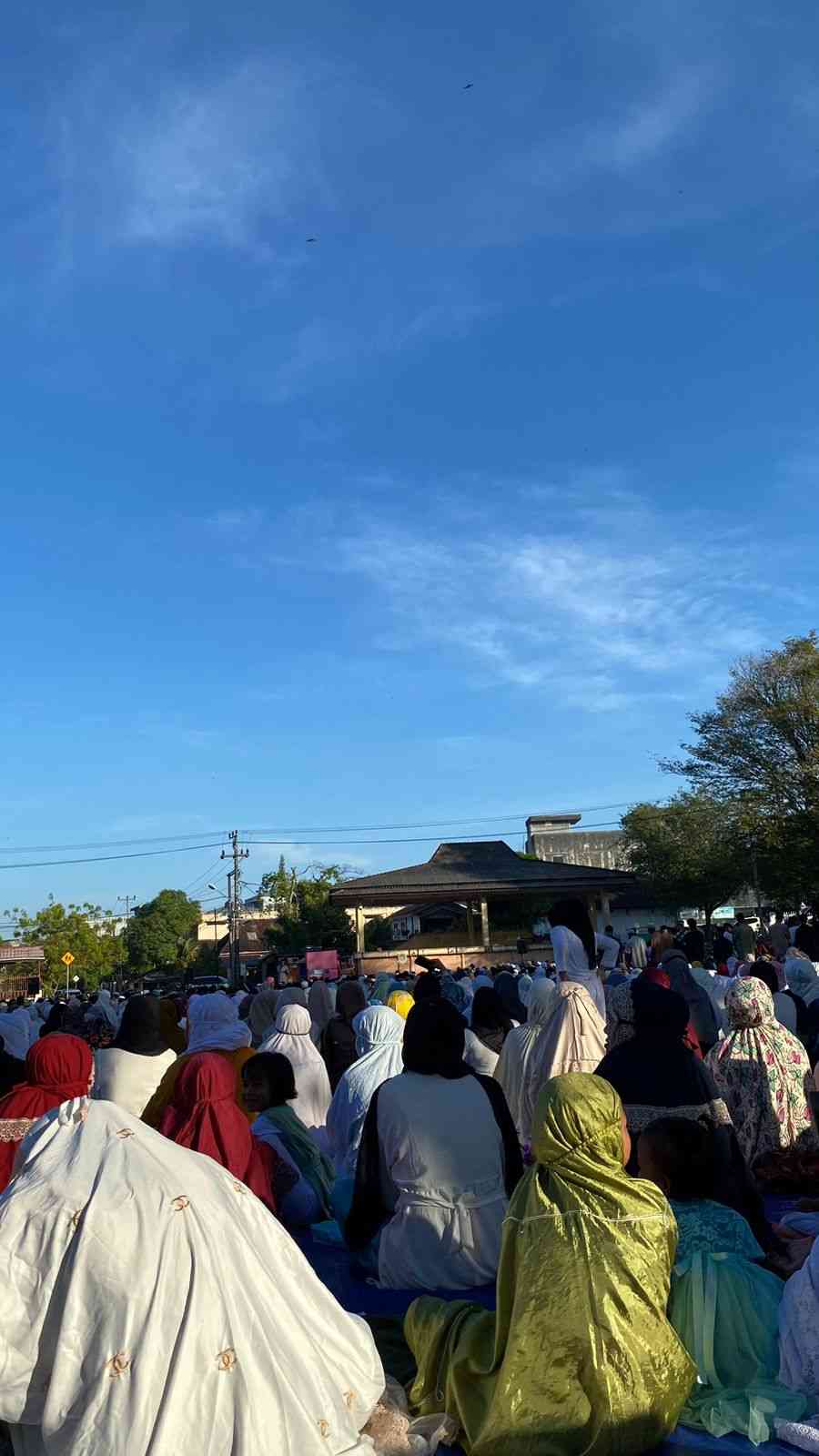 Suasana Lebaran di Gedung Nasional, Tanjung Pandan Belitung (Foto milik Dhea Maurelta)