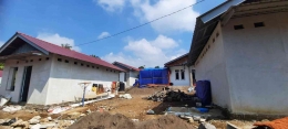 Rumah baru yang dibangun bagi warga yang terdampak gempa di Kecamatan Cugenang CIanjur (dokpri)