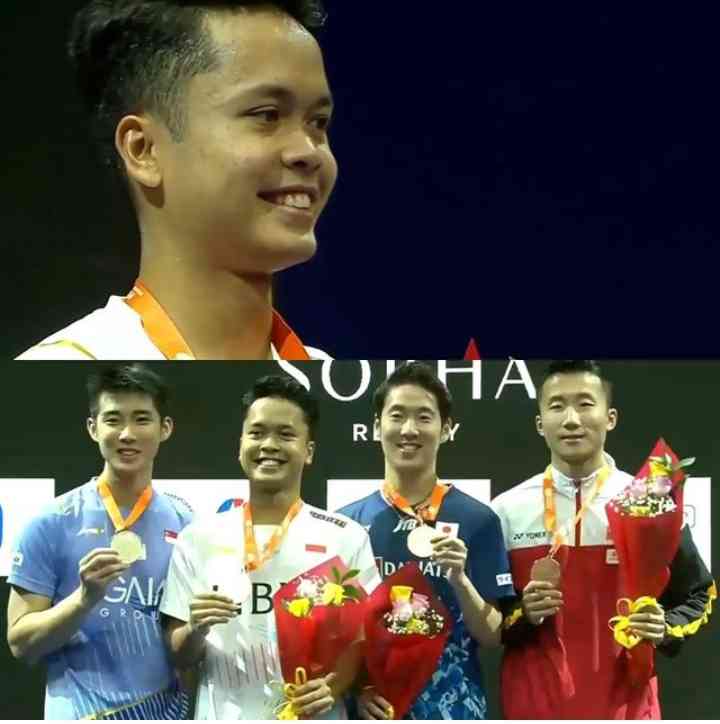 Podium Tunggal Putra Badminton Asia Championship 2023 (Foto : Instagram badmintalk_com)
