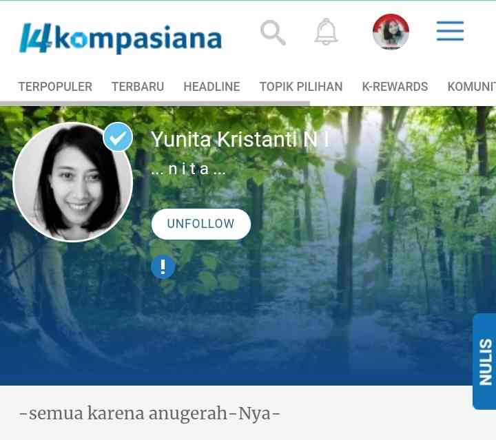 Dokpri profile akun Yunita Kristanti