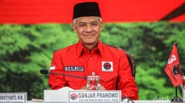 Ganjar Pranowo, calon presiden 2024 yang resmi diusung oleh PDIP. Foto : detik.com