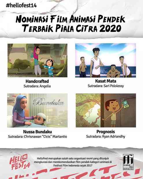 Animasi Handcrafted masuk dalam nominasi piala Citra tahun 2020 (sumber gambar: Hello Fest) 