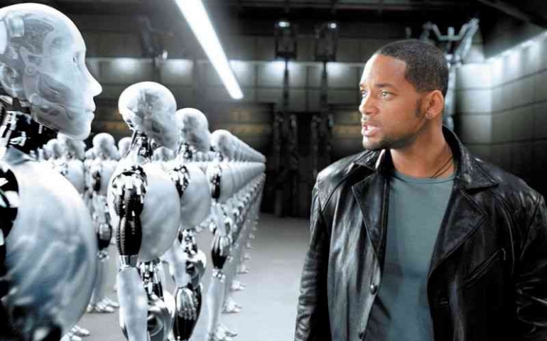 Manusia memegang kendali pada robot ditunjukkan dalam film 