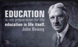 Ilustrasi John Dewey , filsuf pendidikan pragmatis| image by www.inspiringquotes.us