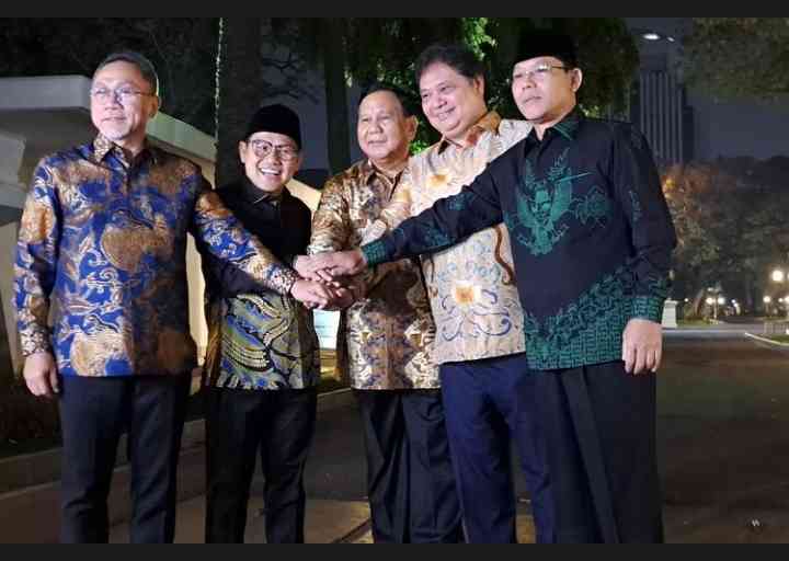 Para Ketum Parpol Koalisi Pemerintah Foto Bersama Usai Ketemu Jokowi, Sumber Foto Kompas.com