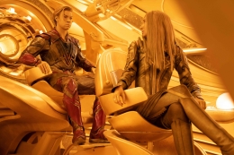 Will Poulter dan Elizabeth Debicki dalam Guardians of the Galaxy Volume 3 (2023), foto dari IMDb. 