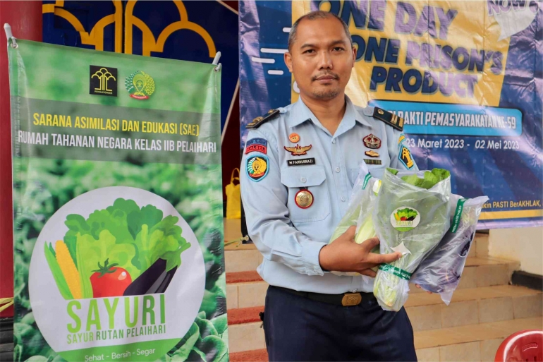 Hasil Panen di Kebun Asimilasi Rutan Kelas IIB Pelaihari dan Pemberian Label 