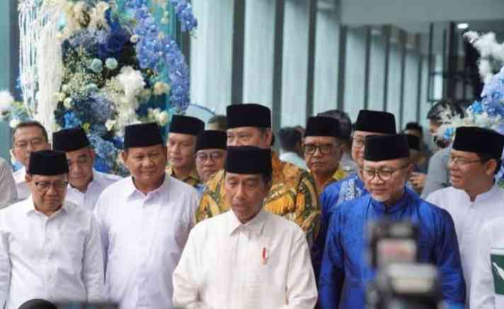 Jokowi dan 6 Ketum parpol/sumber: fajar