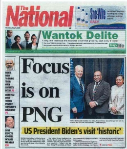 Rencana kunjungan bersejarah pertama kalinya Presiden AS ke Papua Nugini (Sumber: The National)