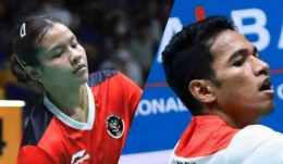 Komang dan Chico menang di hari pertama (Foto Diolah dari Facebook.com/Badminton Indonesia) 