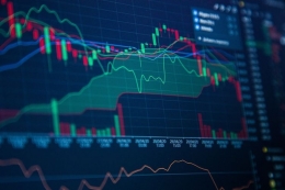 Ilustrasi grafik sering naik dan turun harga saham. Sumber: Shutterstock/Xalien via kompas.com