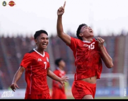 Para pemain indonesia merayakan gol/dok.pssi