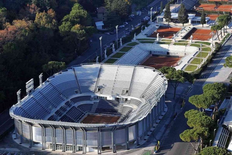 Kompleks tenis Foro Italico, lokasi turnamen Italian Open. (sumber foto: Tennis Magazine Italia)