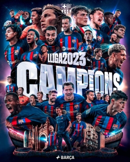 Barcelona mengunci gelar juara LaLiga 2023 (instagram @fcbarcelona)