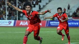Selebrasi gol Muhammad Ramadhan Sananta|dok. Mohd Rasfan/AFP, dimuat liputan6.com