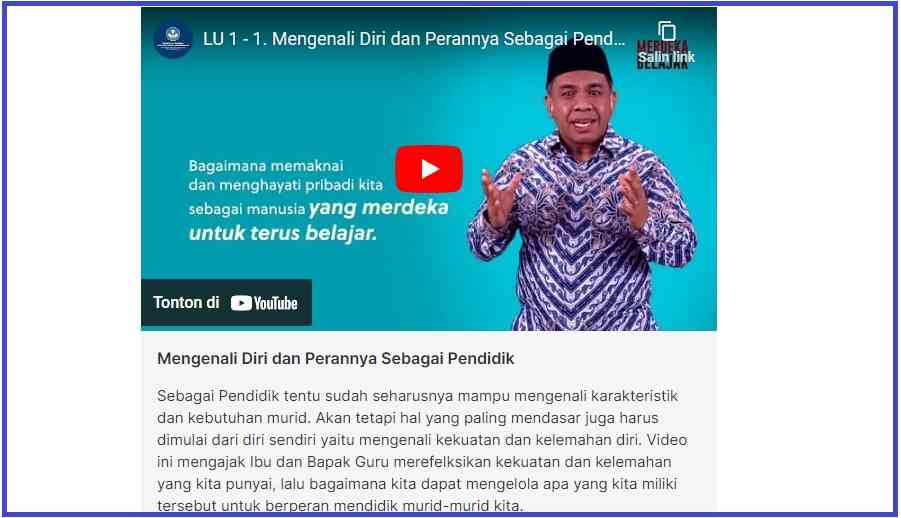 Mengenali Dan Memahami Diri Sebagai Pendidik Modul 1 Merdeka Belajar ...