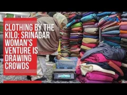 Toko kain kiloan milik pengusaha Anjum Gulfam di Jammu dan Kashmir. | Sumber: Greater Kashmir
