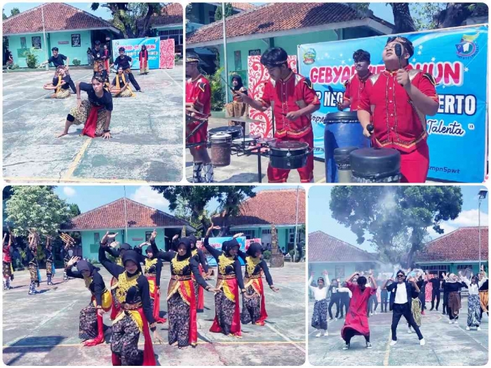 Meriah lomba kreatifitas seni siswa SMP N 5 Purwokerto (dokpri)