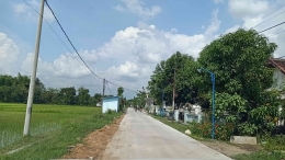 Jalan desa setelah dibeton. Foto dokpri