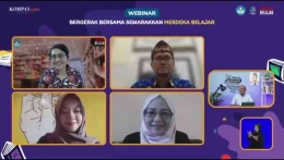 Webinar Merdeka Belajar. Dok. Screenshot acara oleh penulis 