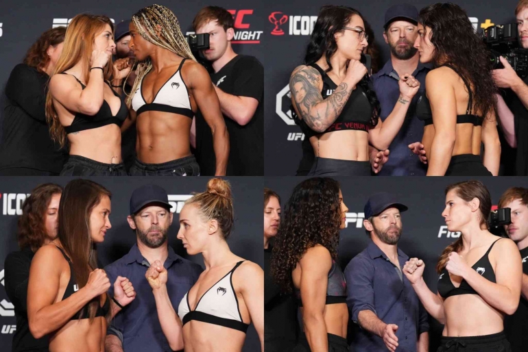 Face Off UFC Vegas 73, foto dari akun Twitter Women's MMA Rankings.