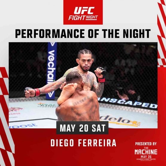 Performance Of The Night: Diego Ferreira, foto dari akun Twitter UFC.