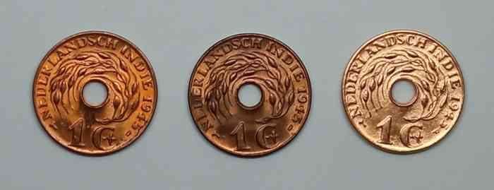 Ilustrasi kondisi koin: lustre/kiri, semi-lustre/tengah, dan cuci /kanan (Foto: dokumentasi pribadi)