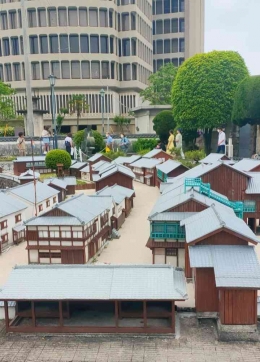Miniatur bangunan rumah untuk orang Belanda di Dejima, Nagasaki, Jepang. Foto Dokpri