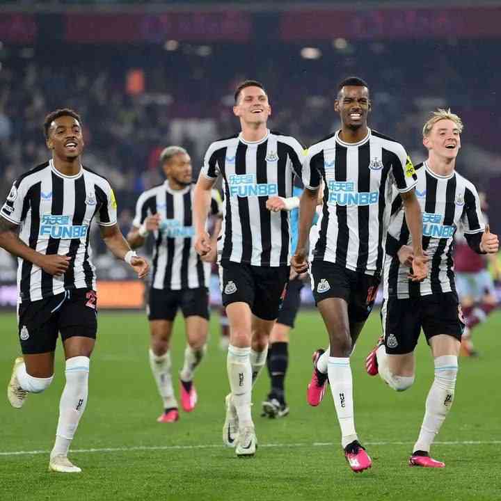 Semarak Squad Newcastle United, setelah dipastikan masuk Liga Champions, Sumber: facebook.com/Newcastle United